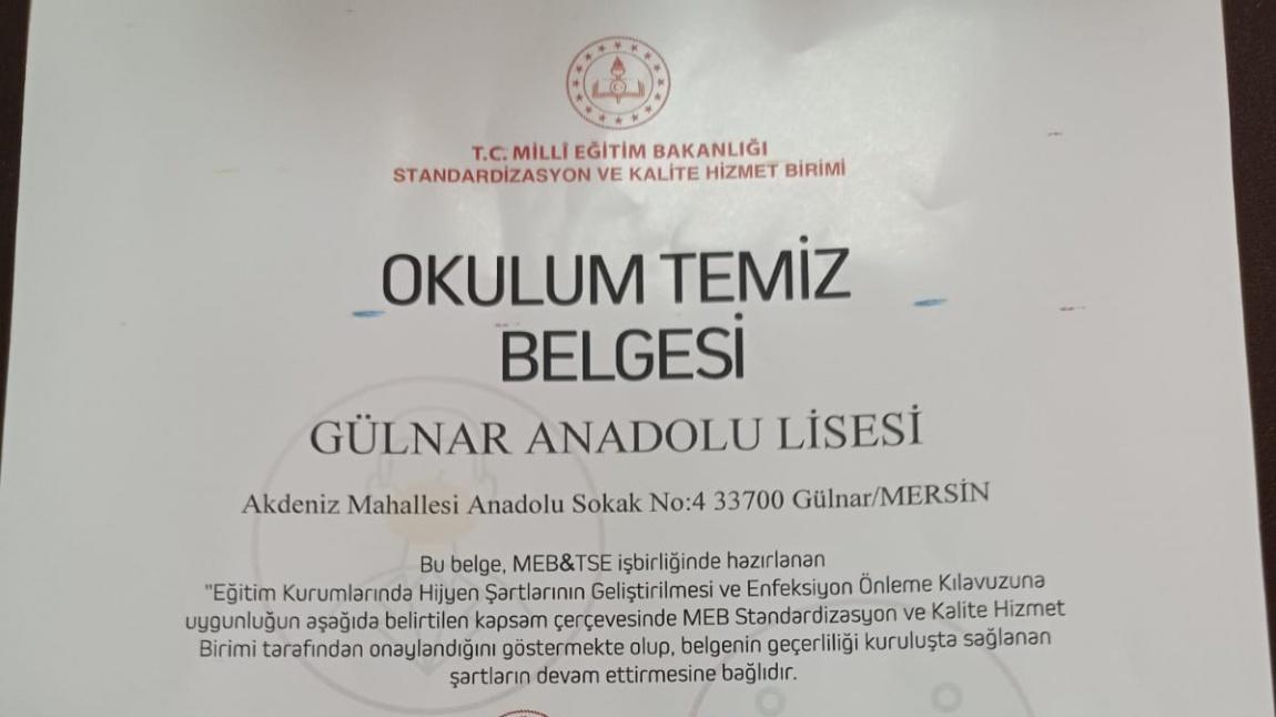 ''OKULUM TEMİZ'' BELGEMİZİ ALDIK